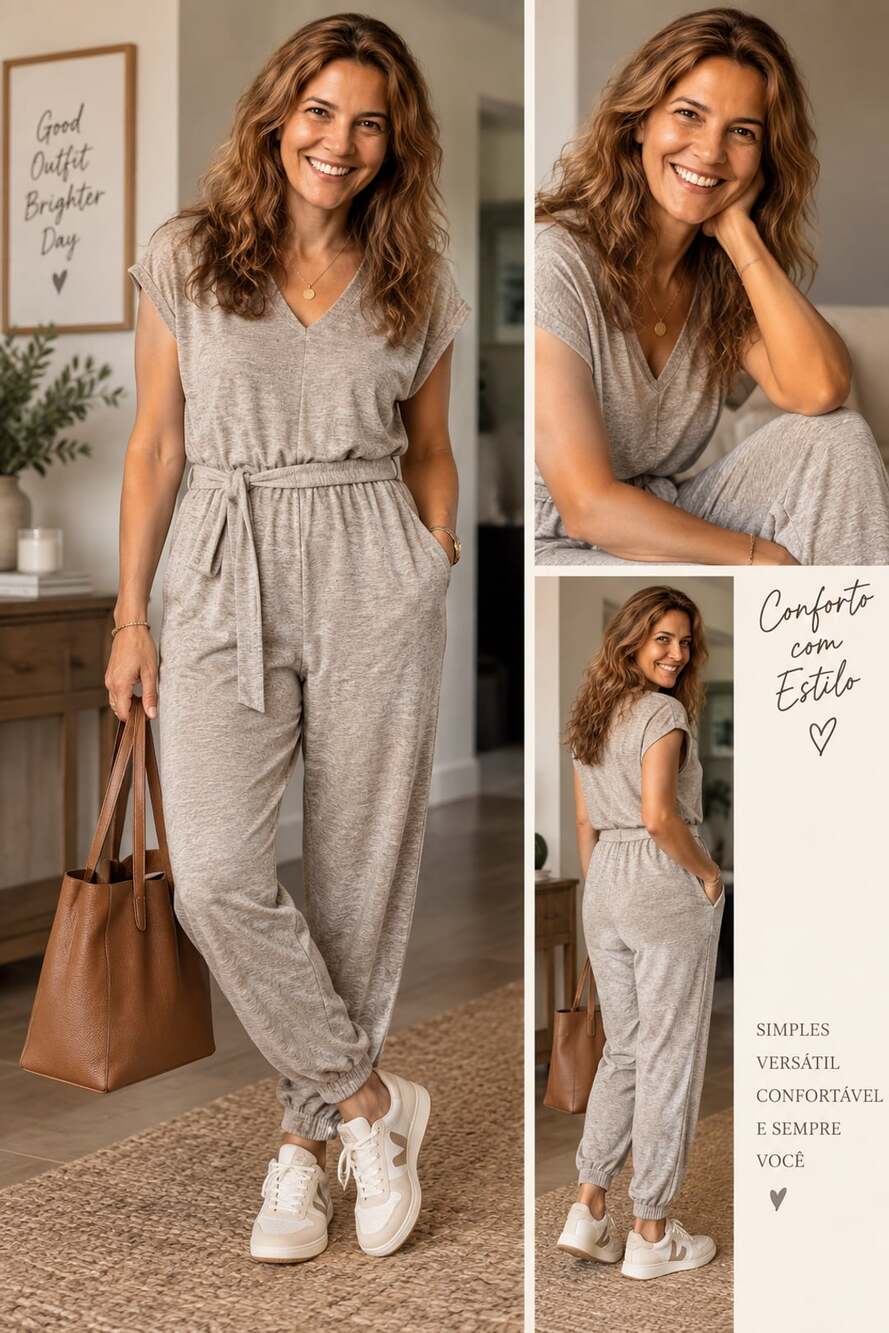 Gap Softspun Short Sleeve Jumpsuit Gray Heather M Tall